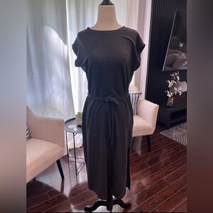 Joe Fresh Charcoal Midi Dress with Tie